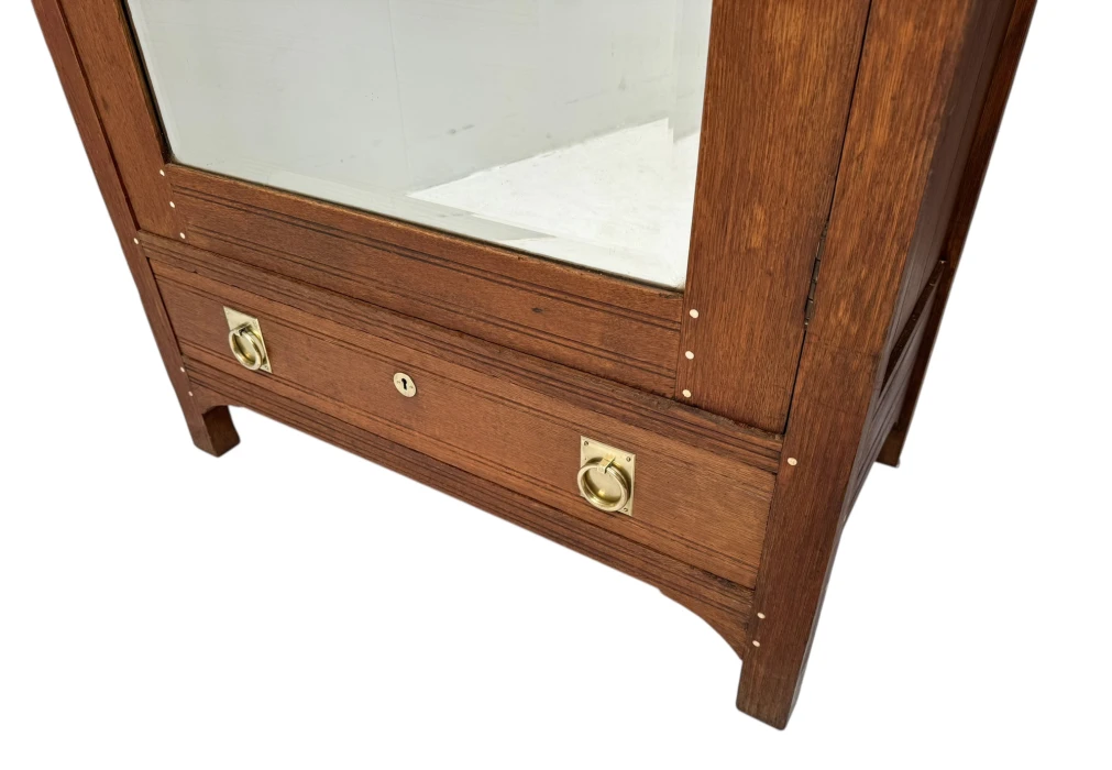 Arts & Crafts One-Door Armoire or Wardrobe Onder den Sint Maarten Style, 1900s